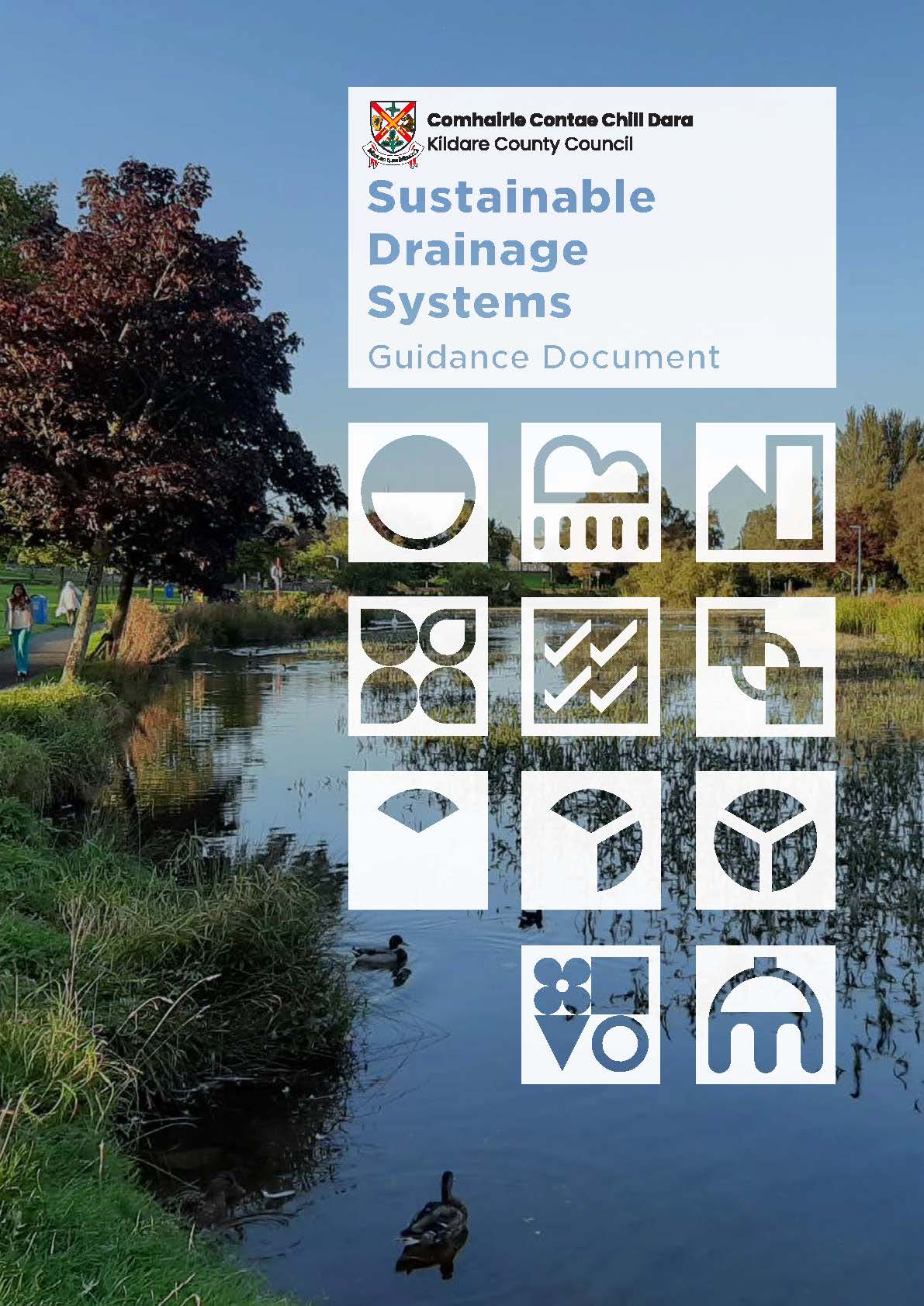 Image and link to KCC Sustainable Drainage Systems Guidance - Brochure Style Edition